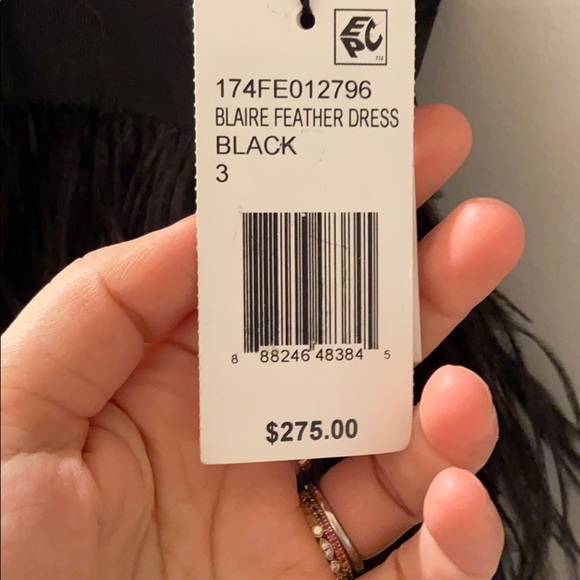 Milly kids size 3 black feather dress brand new - Picture 5 of 5